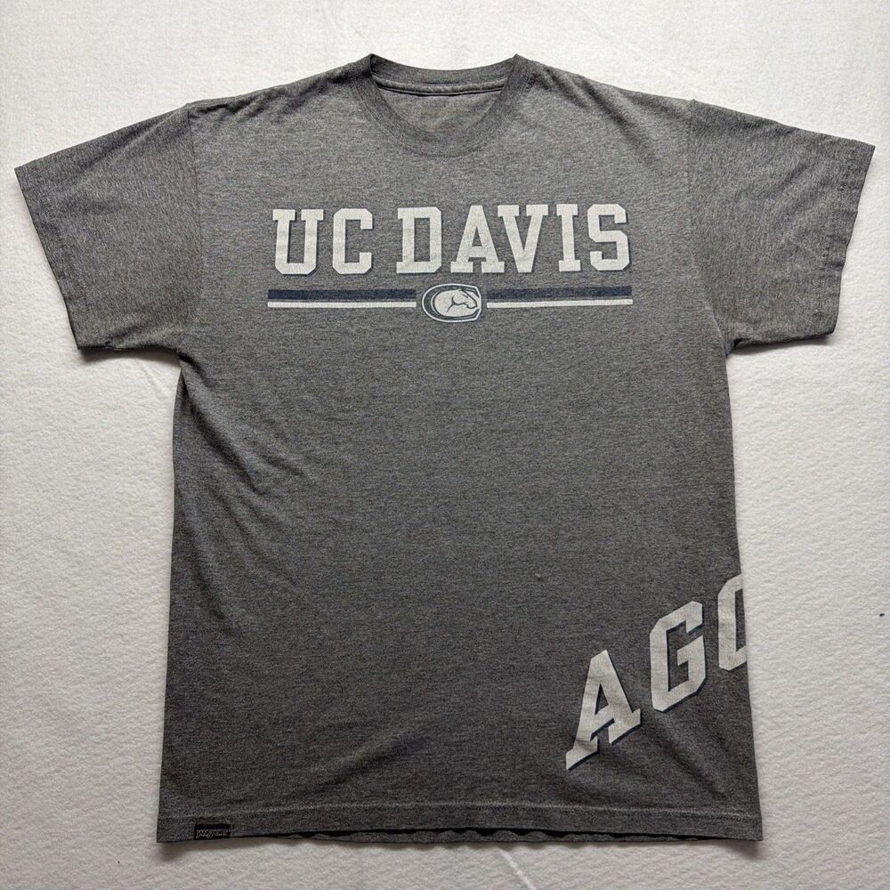 Vintage 90s UC Davis Aggies T-Shirt Jansport Gray College University - Mens M